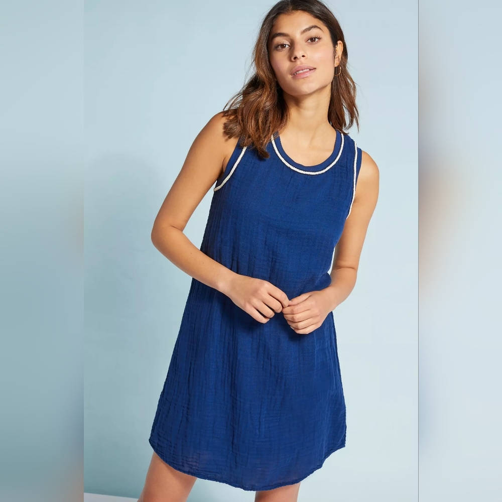 Michael Stars Tank Dress Blue/White sz XS
